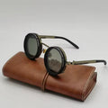 Advanced CPL polarized sunglasses with adjustable ND filter lenses and silver spring frame+gift box